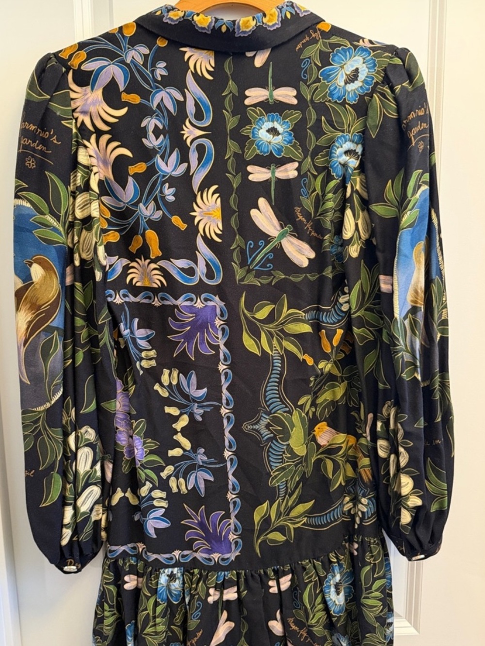 FARM Rio Black Mini Dress with Colorful Floral Embroidery - Picture 8 of 8